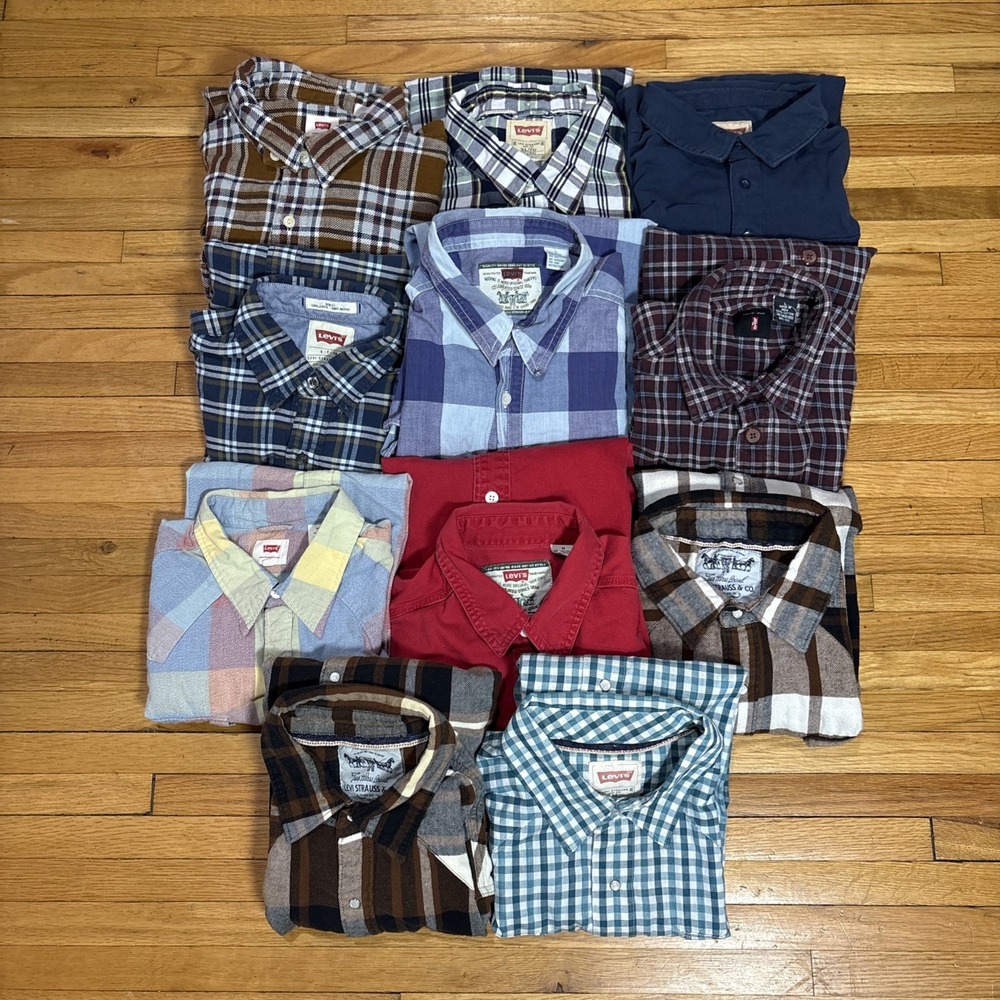 Lot of‎ 11 Levis Shirts Men's Button Up/Western Styles, Vintage & Contemporary
